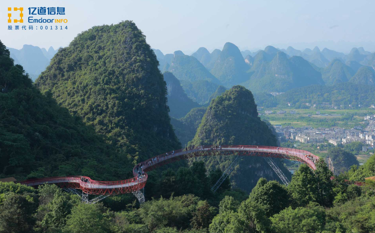 Looking down at the breathtaking panoramic view from the Ruyi Cloud Top