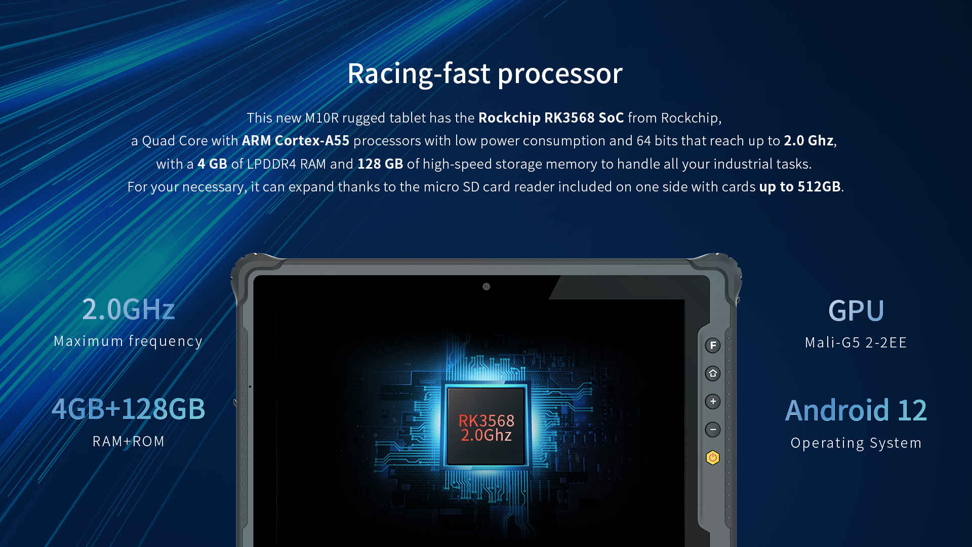 This new M10R rugged tablet has the Rockchip RK3568 SoC from Rockchip