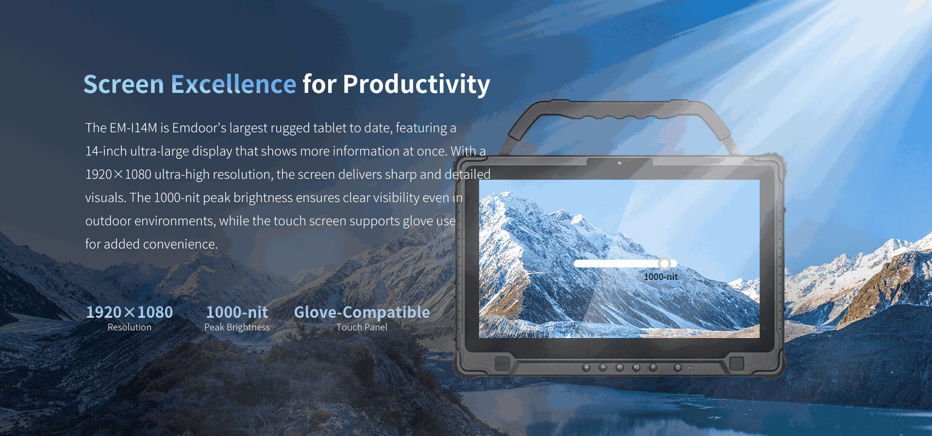 14 inch ultra large rugged ai pc